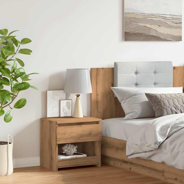 vidaXL Κομοδίνο Artisan Oak 40x30x39 εκ. από Ξύλο - Γνήσιο Ξύλο