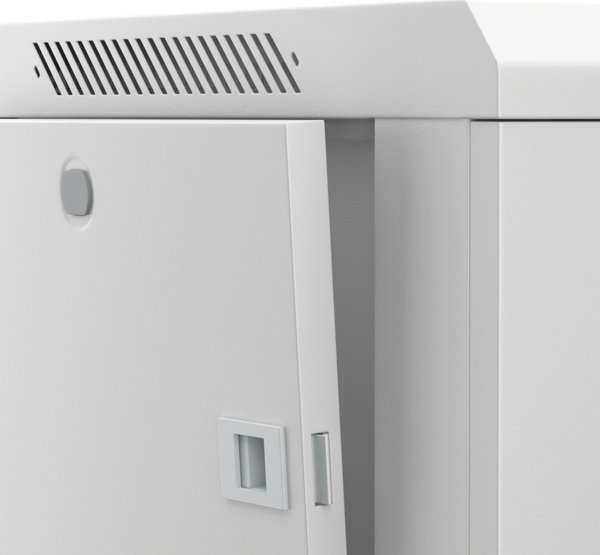 Κρεμαστή ντουλάπα RACK 19" 6U, 450mm, Netrack F-Line, γκρι, γυάλινες πόρτες, πλευρές που ανοίγουν