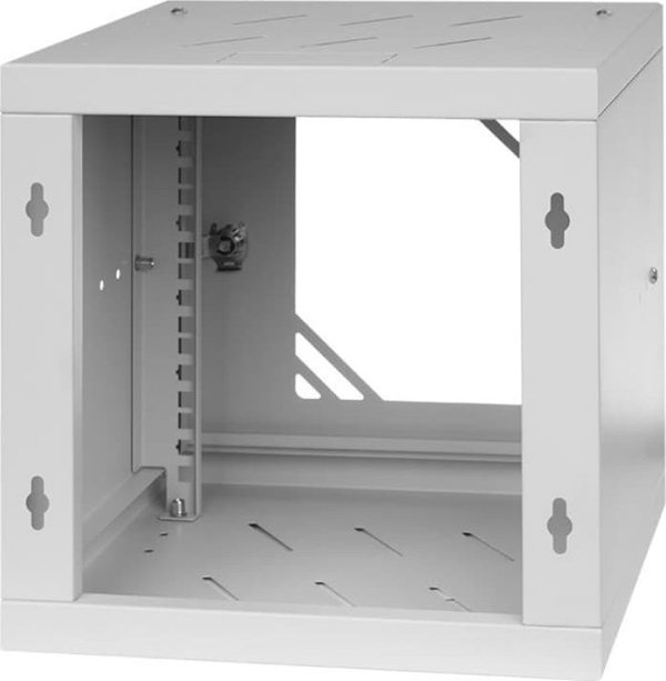 Szafa Lexi-NET LEXI-Net 10" nástěnný rozvaděč Basic 6U 292x300, skleněné dveře, bez zad, svařovaný, šedý