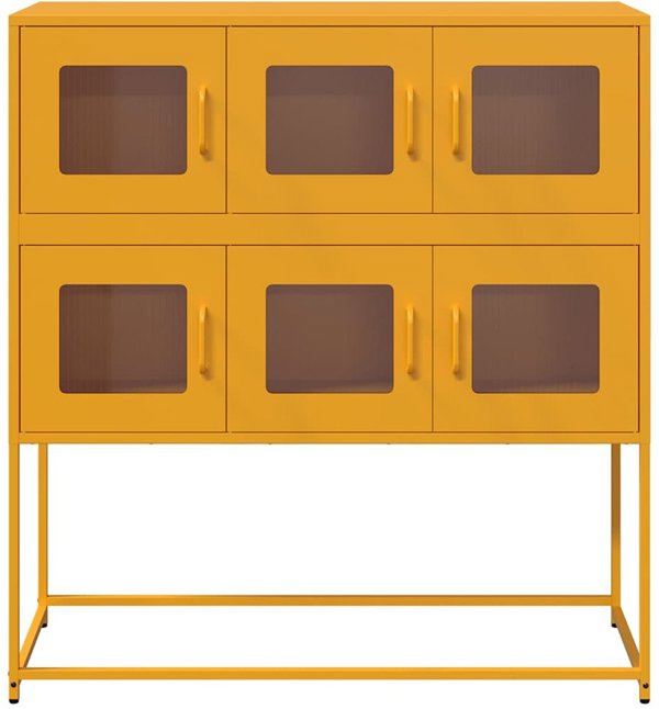 Szafka, musztardowa, 100,5x39x107 cm, stal walcowana na zimno Lumarko!