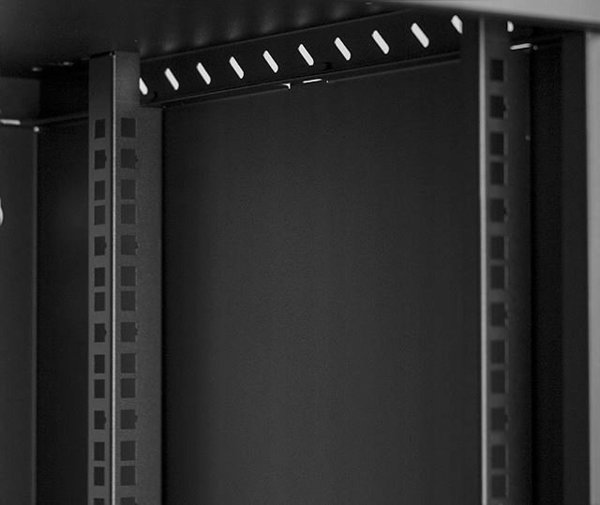 Szafa Lexi-NET LEXI-Net 19" nástěnný rozvaděč Basic 9U 525x450, plechové dveře, bez zad, rozložený, černý
