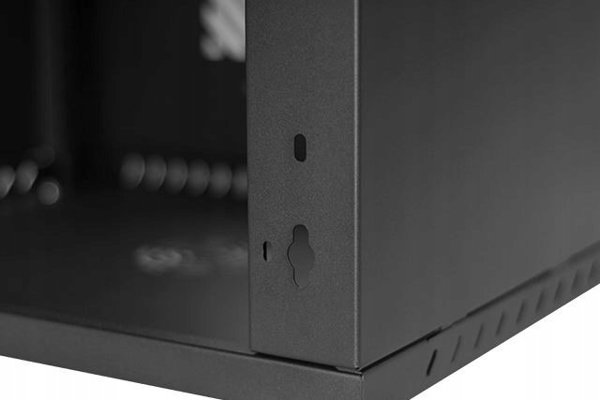 Szafa Lexi-NET LEXI-Net 19" nástěnný rozvaděč Basic 9U 525x450, plechové dveře, bez zad, rozložený, černý