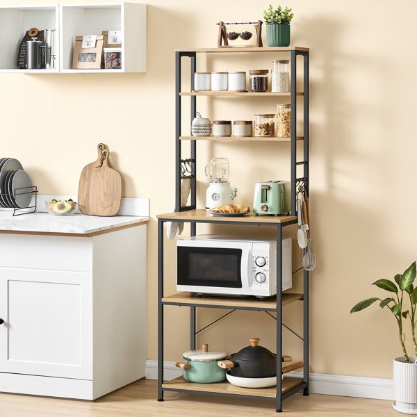 Szafka do kuchni dab sonoma z polkami i haczykami loft