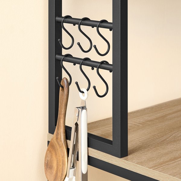 Szafka do kuchni dab sonoma z polkami i haczykami loft