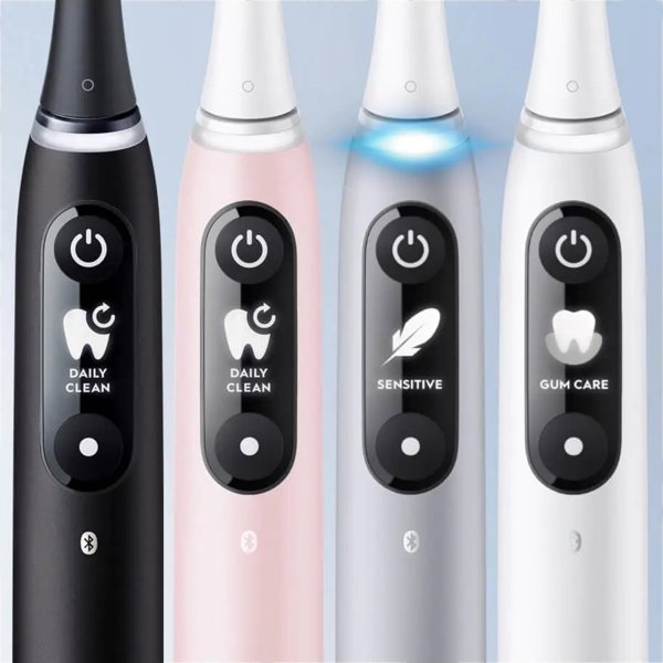 Oral-B iO Series 6 Ηλεκτρική Οδοντόβουρτσα, 5 Λειτουργίες Βουρτσίσματος, Μαύρο Χρώμα (Lava Black)