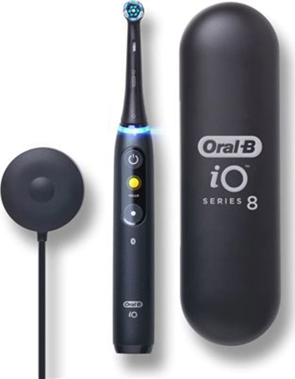 Oral-B iO Series 8 Ηλεκτρική Οδοντόβουρτσα, Onyx Black, με Αισθητήρα Πίεσης & Μικροδονήσεις