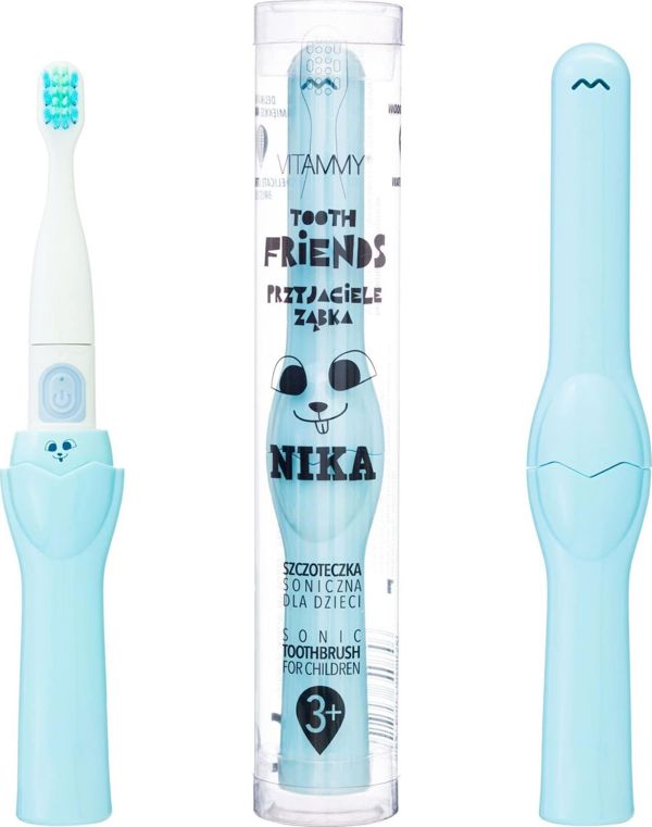 Vitammy Tooth Friends Nika Ηλεκτρική Ηχητική Οδοντόβουρτσα για Παιδιά 3+ Ετών, Μπλε