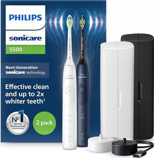 Philips Ηλεκτρική Οδοντόβουρτσα Sonicare HX7119/01, Σετ Οδοντόβουρτσας, Λευκό