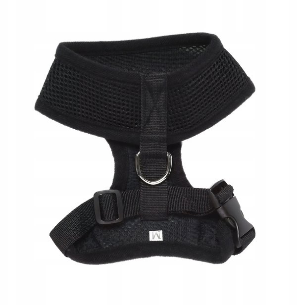 Szelki, dla psa, czarne, siatka i poliester, XS, ob.szyi 26cm/ob.klatki 29-36cm