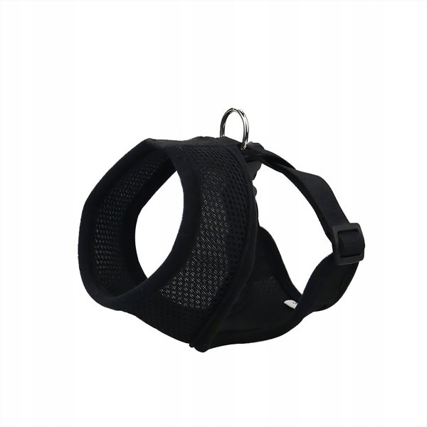 Szelki, dla psa, czarne, siatka i poliester, XS, ob.szyi 26cm/ob.klatki 29-36cm
