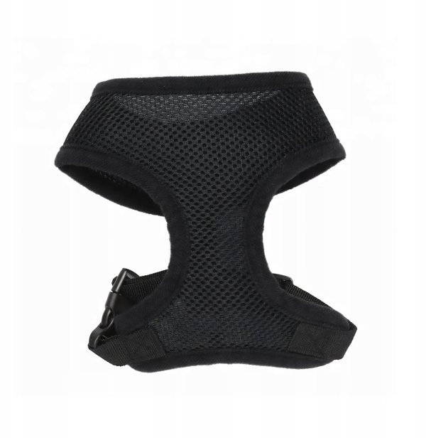 Szelki, dla psa, czarne, siatka i poliester, XS, ob.szyi 26cm/ob.klatki 29-36cm