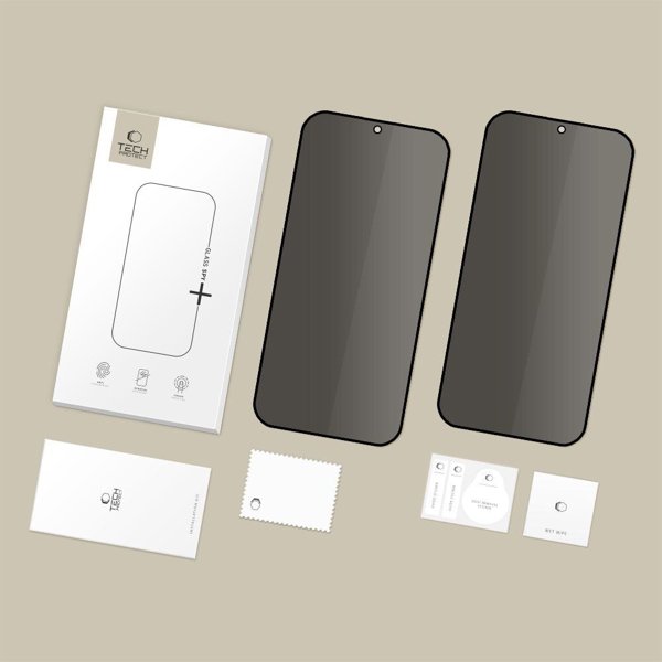 Τζάμι Προστασίας Ιδιωτικότητας TECH-PROTECT GLASS SPY+ 2-Pack για Galaxy A37 / A57 5G / S25 FE