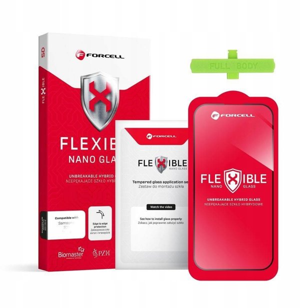 Υβριδικό γυαλί Forcell Flexible 5D για Samsung A57 5G μαύρο