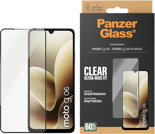PanzerGlass Ultra-Wide Fit Γυαλί tempered για Motorola Moto g06/Moto g06 POWER