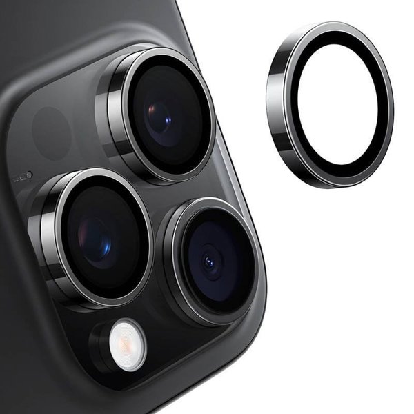 Szklo na aparat Lensguard dla iPhone 16 Pro Max czarne