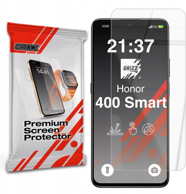 Γυαλί υβριδικό GrizzGlass HybridGlass για Honor 400 Smart