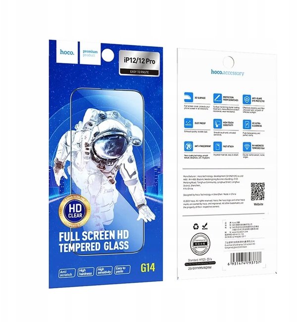 Ενισχυμένο γυαλί Hoco 5D Guardian για iPhone 12 / 12 PRO 10 τεμαχίων G14