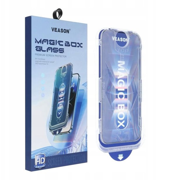 Tempered Glass 6D Pro Veason Easy-Install Glass + Εφαρμογέας για iPhone 17 Pro Max Μαύρο