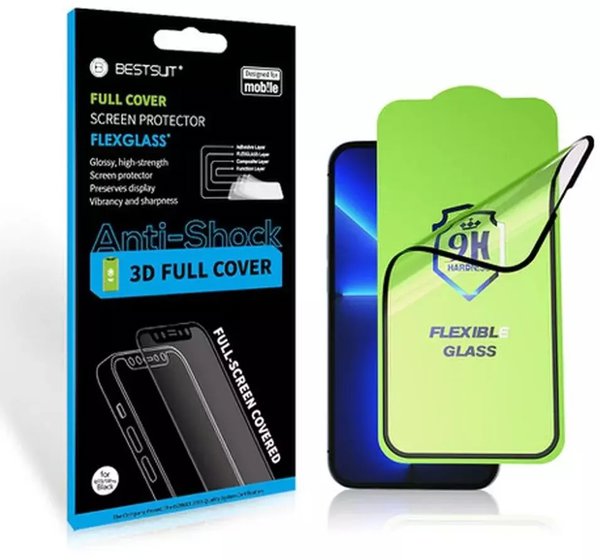 Υβριδικό Γυαλί Bestsuit Flexible 5D Full Glue για Xiaomi 15T Pro Μαύρο