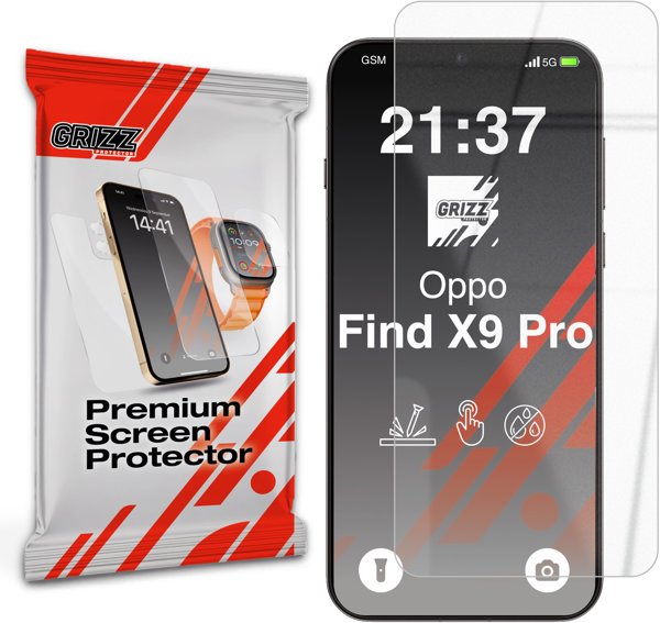 Szklo hybrydowe GrizzGlass HybridGlass do Oppo Find X9 Pro
