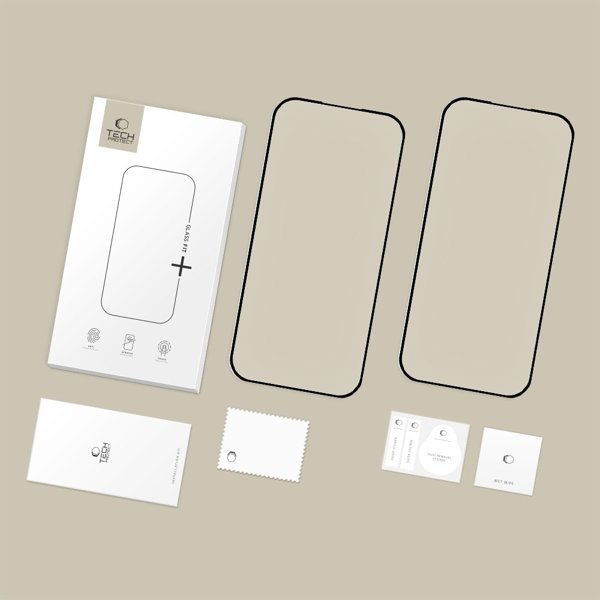Ζελατίνα προστασίας Tech-Protect Glass Fit+ 2-pack για Google Pixel 9a/10a μαύρο