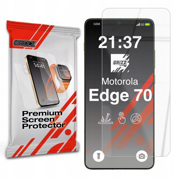 Szklo hybrydowe GrizzGlass HybridGlass do Motorola Edge 70