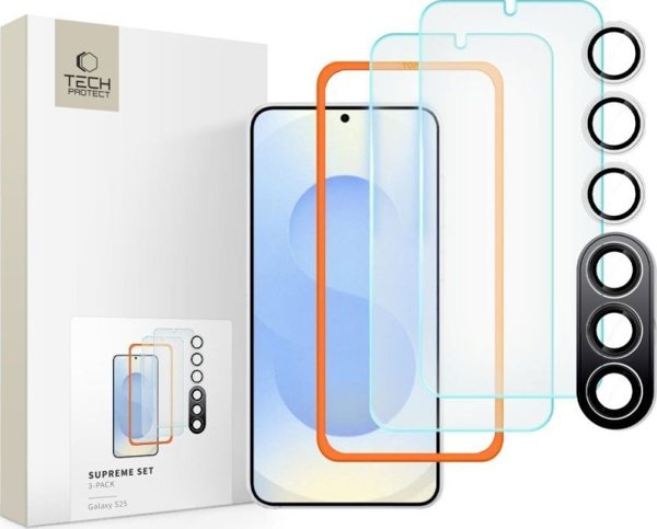 Tech-Protect Tempered Glass για Samsung Galaxy S25 - Σετ 3 Τεμάχια - Διάφανο