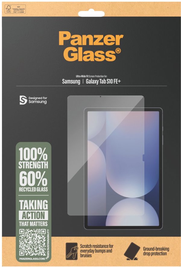 PanzerGlass Tempered Glass Ultra-Wide Fit για Samsung Galaxy Tab S10 FE+