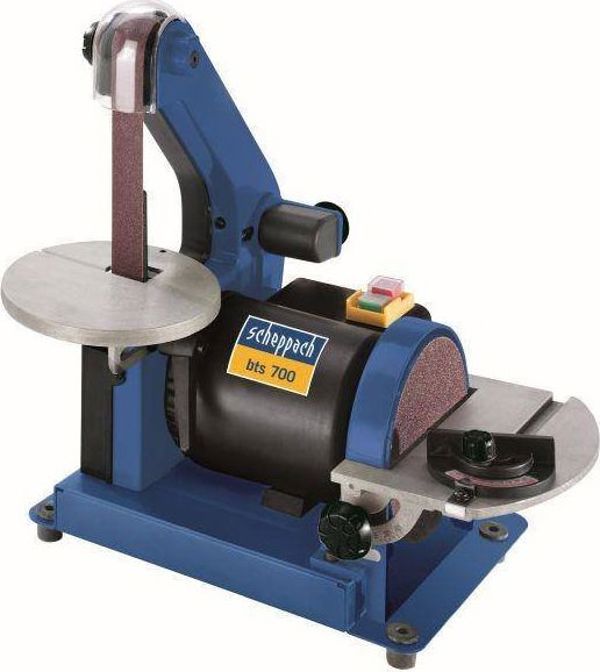 Scheppach BTS700 Δισκοτριβείο & Ταινολειαντήρας 250W - Επιτραπέζιο Εργαλείο Λείανσης για Μοντελιστές & Τεχνίτες