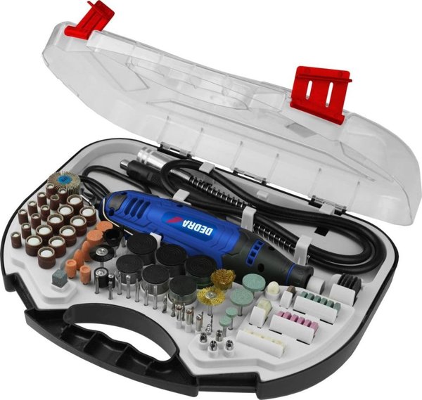 Dedra Πολυεργαλείο Mini 135W με 215 Αξεσουάρ και Βαλίτσα Μεταφοράς