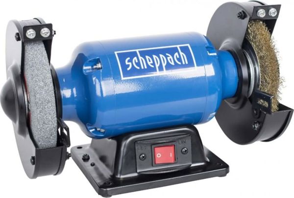 Scheppach SM150LB Διπλός Δίδυμος Τροχός Λείανσης & Γυαλίσματος με Πέτρα Κ36