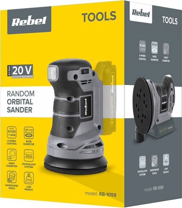 Εκκεντροφόρος Τριβέας Rebel Tools RB-1059, Ασύρματο Τριβείο Μπαταρίας