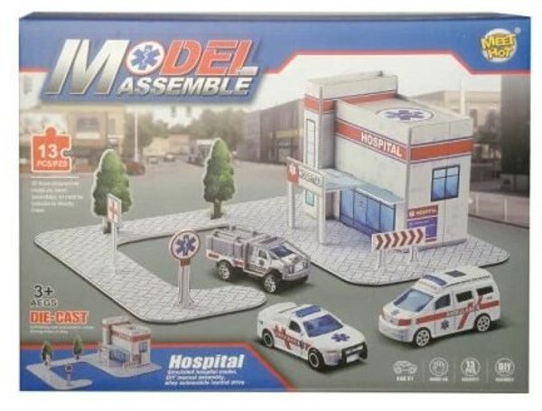 Szpital DIY do samodzielnego zlozenia z autkiem