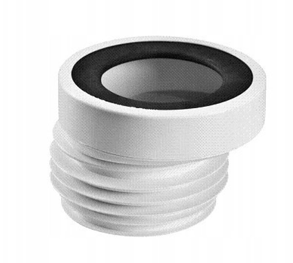 McAlpine Στόμιο WC με Μετατόπιση 20mm, Μήκος 90mm - Λευκό