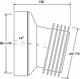 SZTUCER WC KAT 22 Z USZCZELKA L-125MM / HC39-22