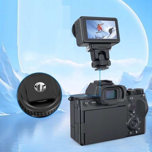 Puluz Βάση Ταχείας Σύνδεσης με Σπείρωμα 1/4'' για DJI Osmo Action 3 / 4 / 5 Pro - PU727B