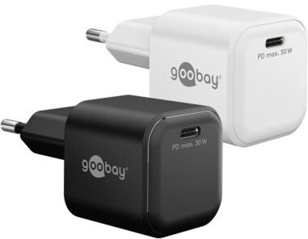 Szybka ladowarka USB-C PD GaN Nano 30 W czarny