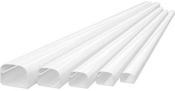T75 rørkanal 2 m hvid - 74x56 mm lige 2 m, hvid RAL 9010