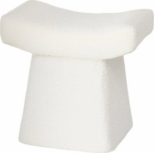 Taboret w pluszowym obiciu LIDAL, wys. 45 cm