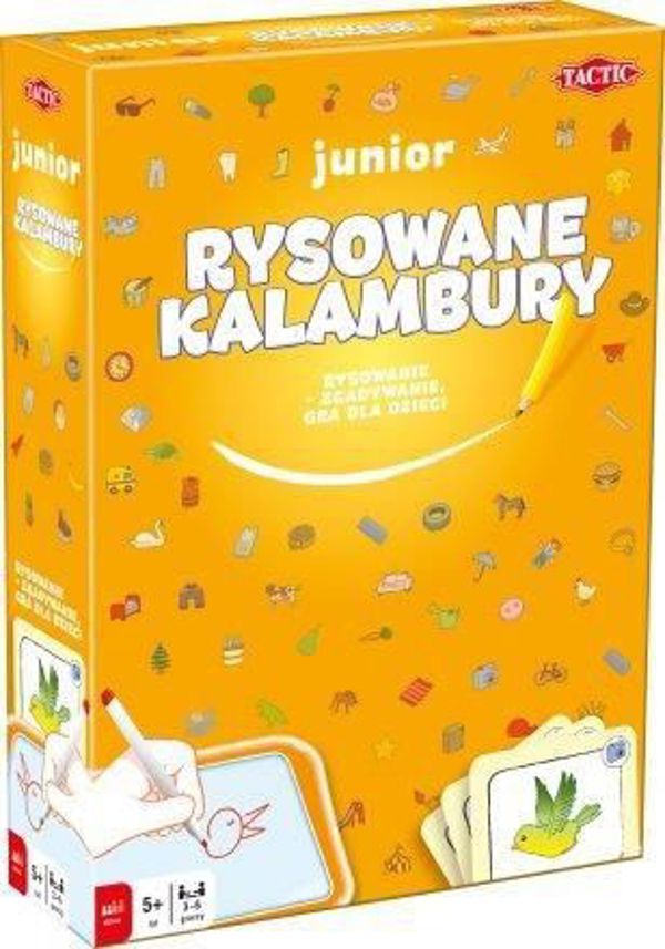 Tactic Επιτραπέζιο Παιχνίδι Rysowane Kalambury Junior – Οικογενειακό Παιχνίδι Ζωγραφικής και Παντομίμας