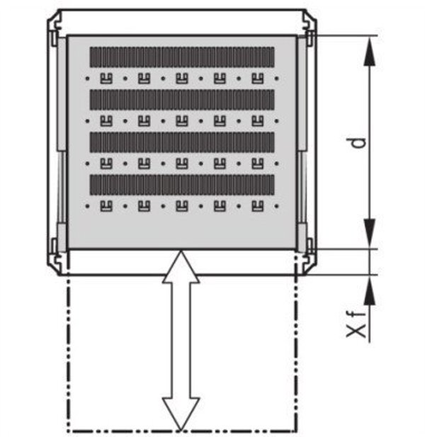 Taca teleskopowa SCHROFF 19 do Varistar, Novastar, Eurorack, 70 kg, RAL 7035, 600W 800D