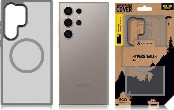 Tactical Tactical MagForce Hyperstealth Cover for Samsung Galaxy S24 Ultra Light Grey standard
