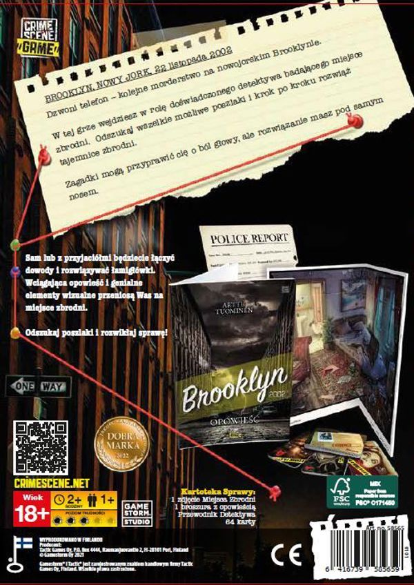 Tactic Επιτραπέζιο Παιχνίδι Μυστηρίου Crime Scene: Brooklyn 2002