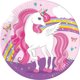 Χάρτινα πιάτα Unicorn Rainbow 23cm 8τμχ