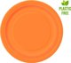 Χάρτινα πιάτα πορτοκαλί 23cm 8τμχ