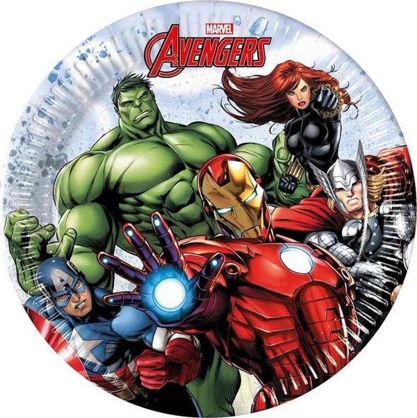 Χάρτινα πιάτα Avengers 20cm 8cm