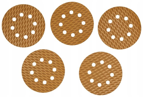 Tarczki scierne Anti-clog 125mm, #240, rzep, zestaw 5szt