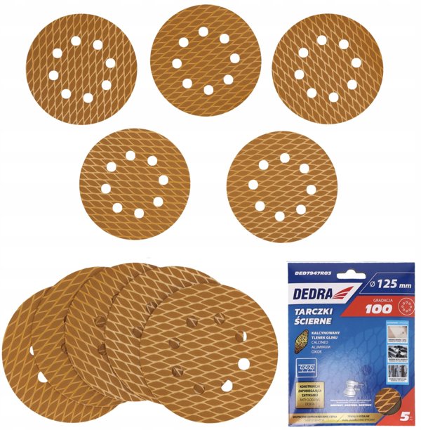 Δίσκοι Λειαντικοί Anti-clog 125mm, #100, με Βέλκρο, Σετ 5τεμ.