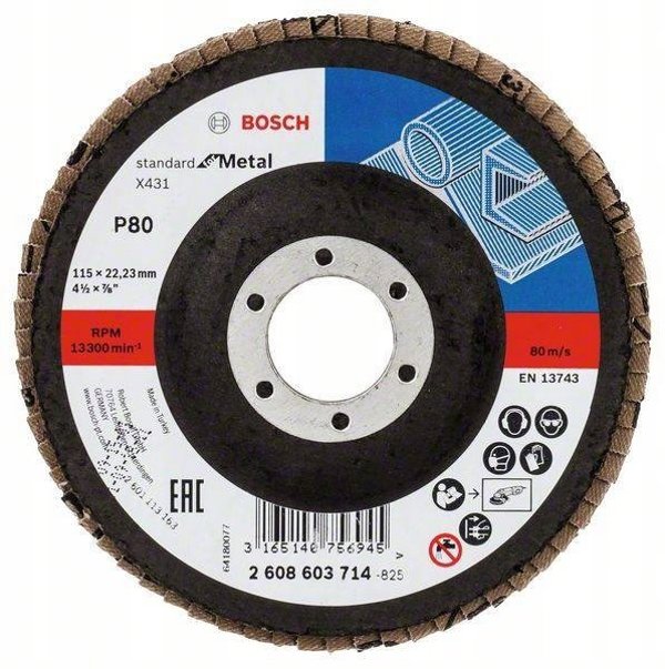 TARCZ/LISTK,X431 PROST, 115x22.23mm, G80