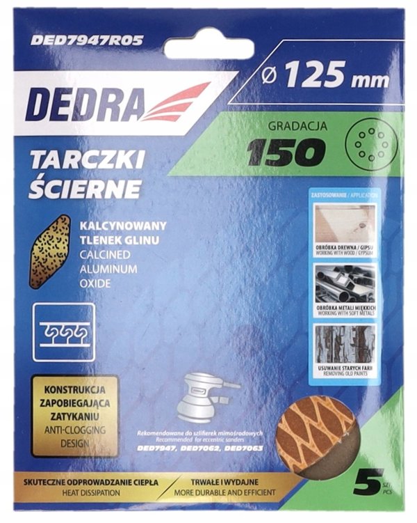 Δίσκοι Λειαντικοί Anti-clog 125mm, #150, με βέλκρο, σετ 5 τεμ.